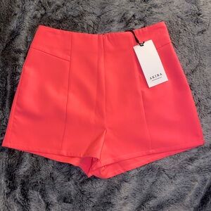 NWT AKIRA Neon Pink Dress Shorts